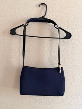 Due Fratelli Vintage Nylon Navy Blue Shoulder Bag